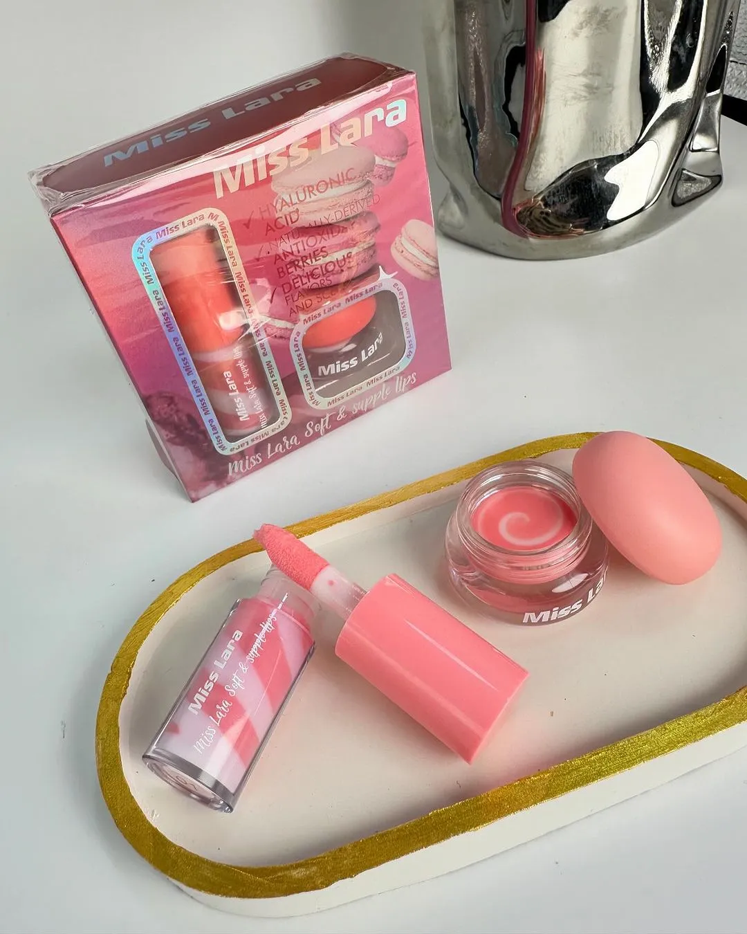 Miss Lara one Spiral Lip Gloss lip Balm Set For Moisturizing Long Lasting Color Enhancing And Elegant Lip Makeup