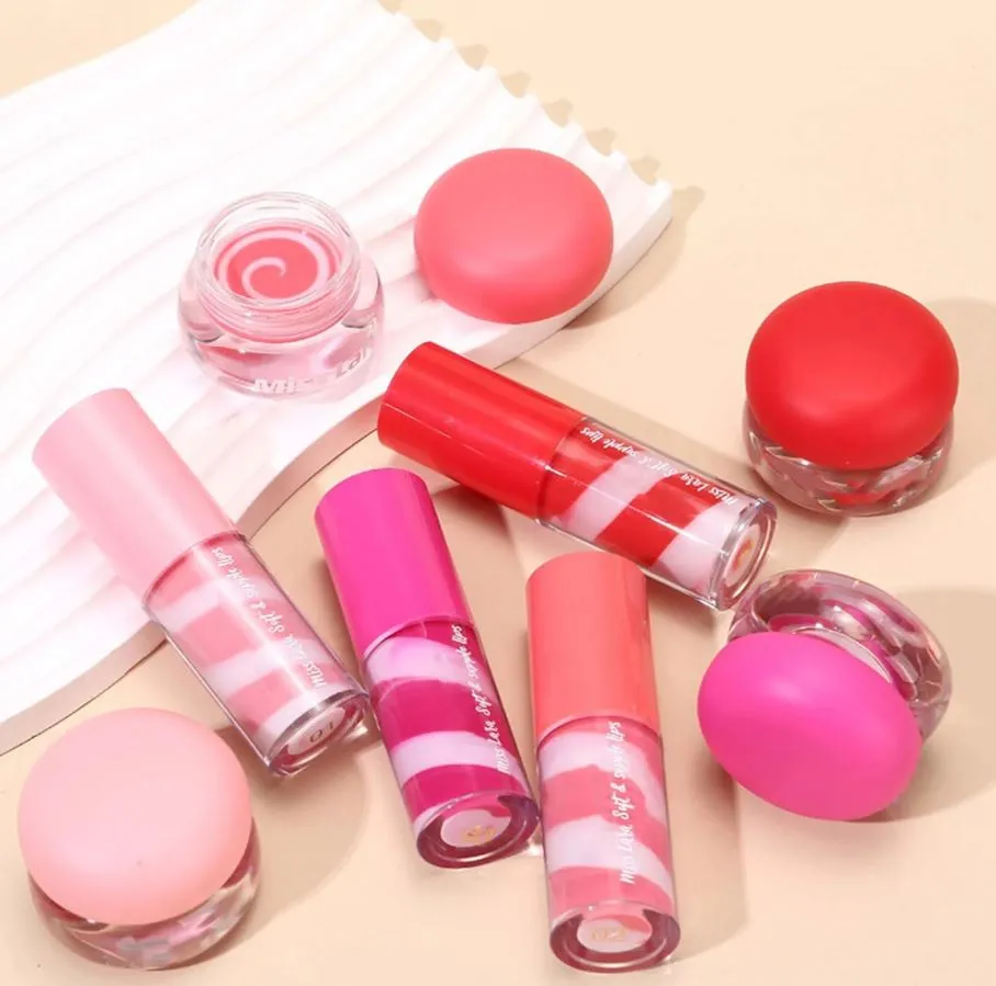 Miss Lara one Spiral Lip Gloss lip Balm Set For Moisturizing Long Lasting Color Enhancing And Elegant Lip Makeup