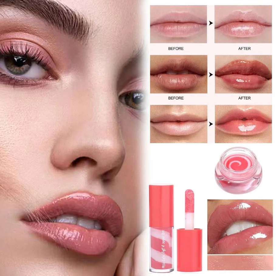 Miss Lara one Spiral Lip Gloss lip Balm Set For Moisturizing Long Lasting Color Enhancing And Elegant Lip Makeup