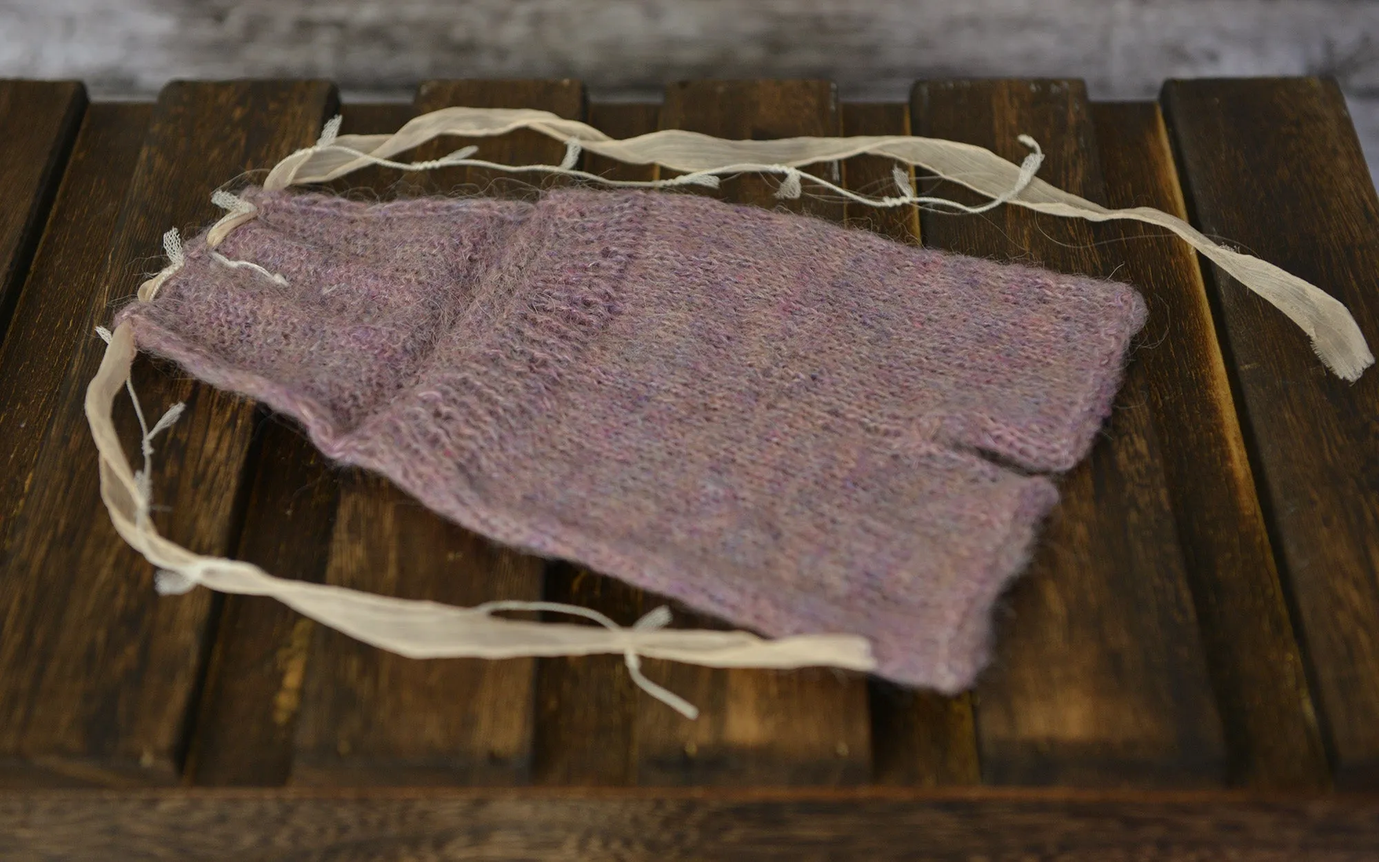 Mohair Overall with Beaded Accent - Lilac