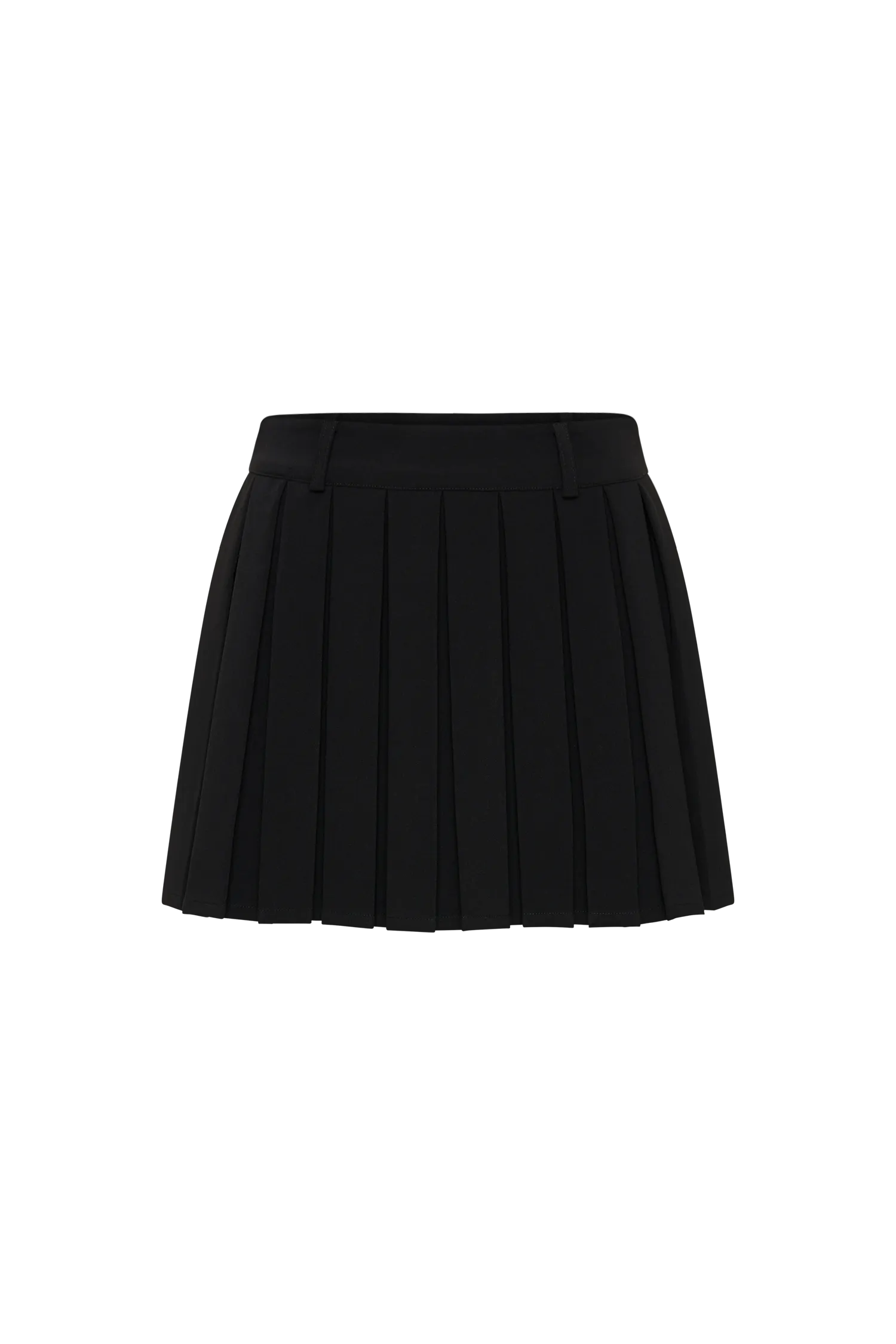 Mura Pleated Mini Skirt - Black