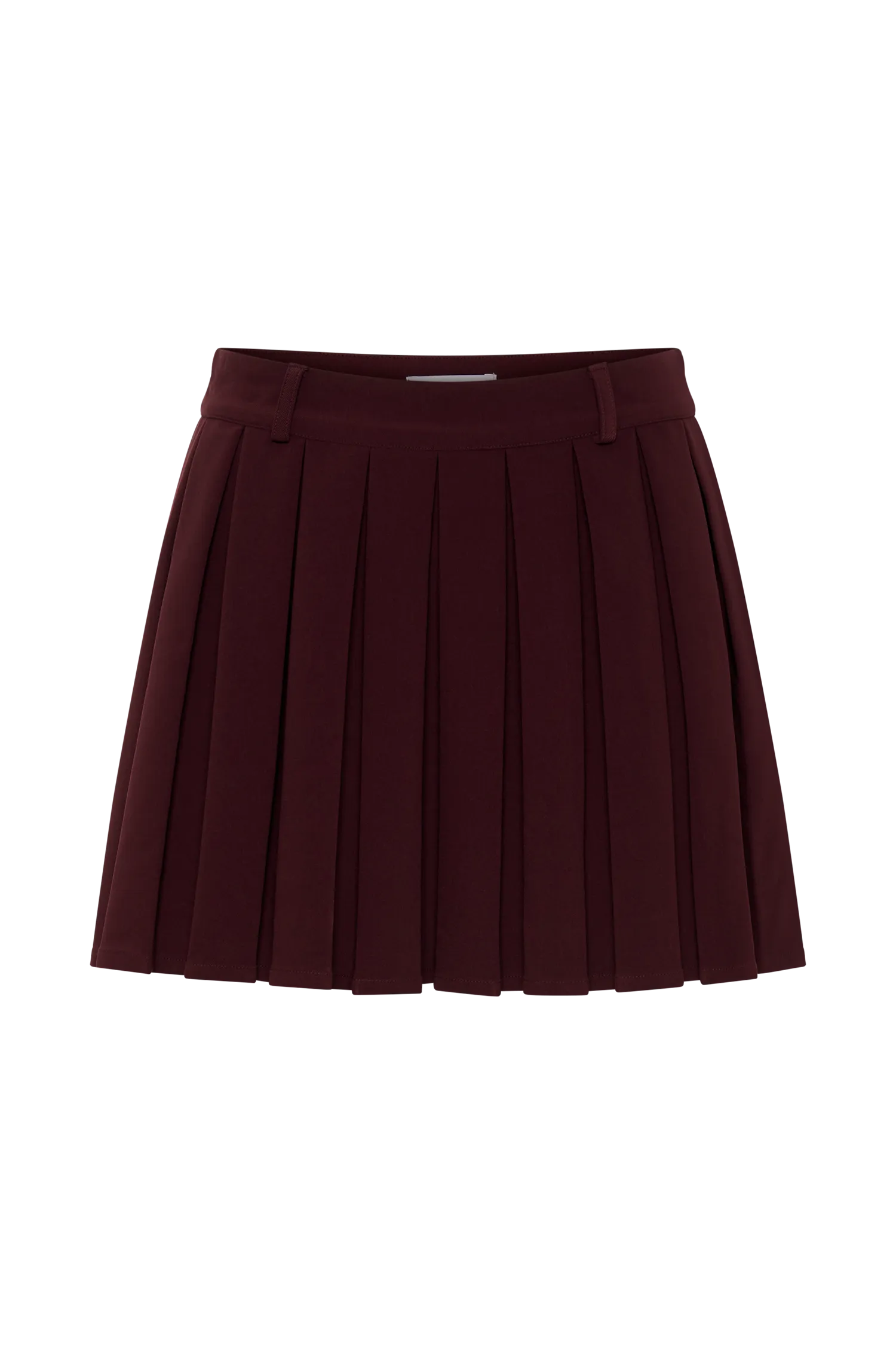 Mura Pleated Mini Skirt - Plum