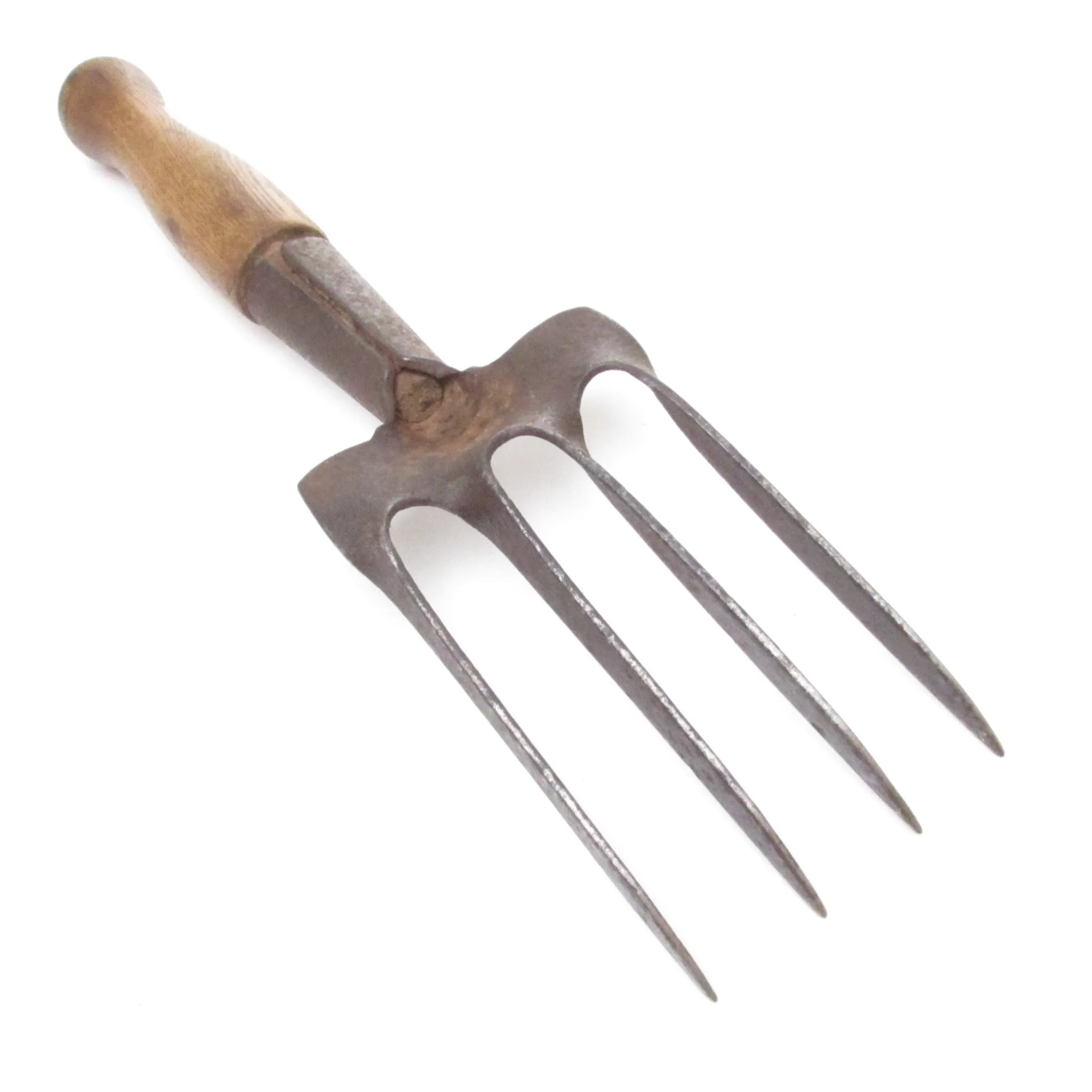 Old Small Garden Hand Fork (Ash)