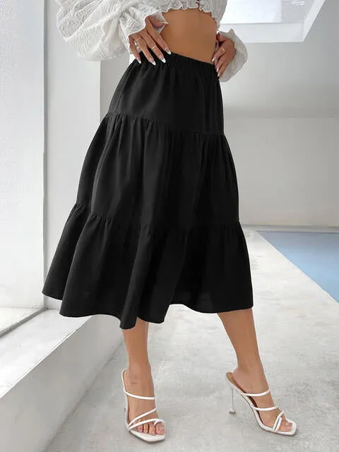 Olga Tiered Midi Skirt