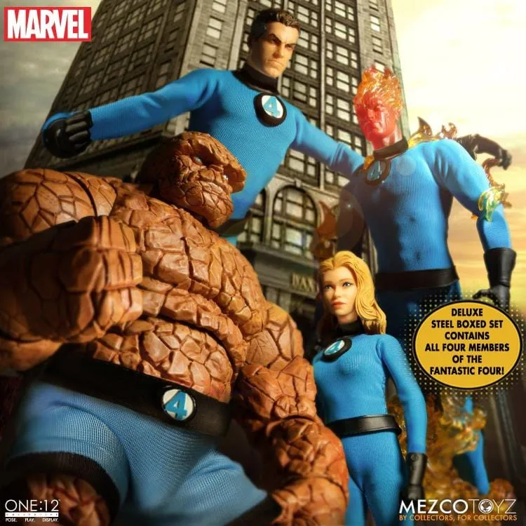 One:12 Collective Marvel Fantastic Four Deluxe Steel Boxed Action Figure Set