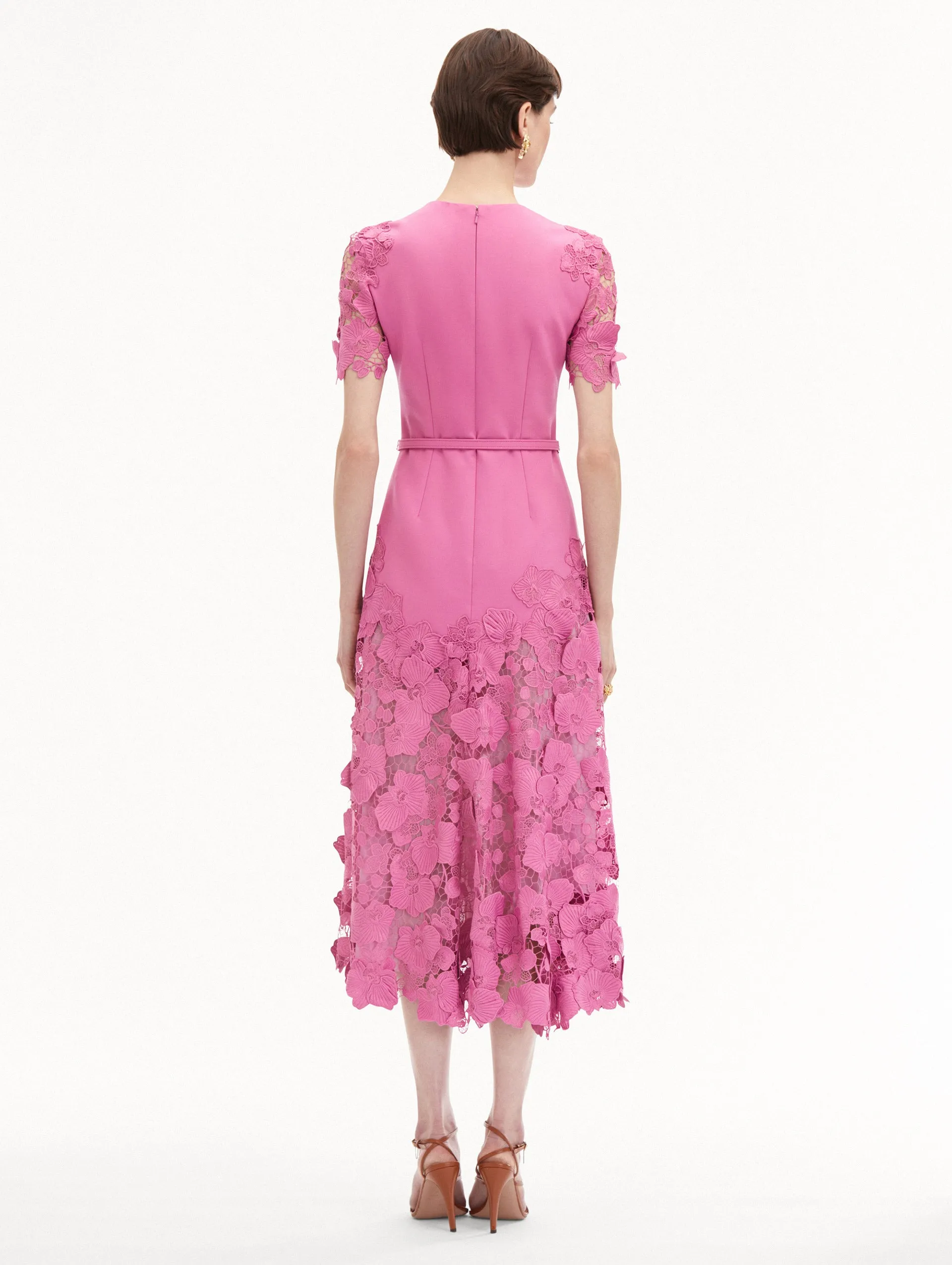 Orchid Guipure Lace Inset Dress