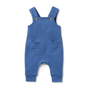 Organic Cotton Waffle Overall | Brilliant Blue