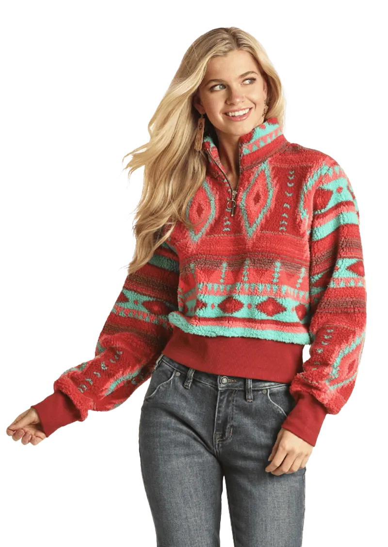 Panhandle Slim Women's Aztec Hot Pink Pullover