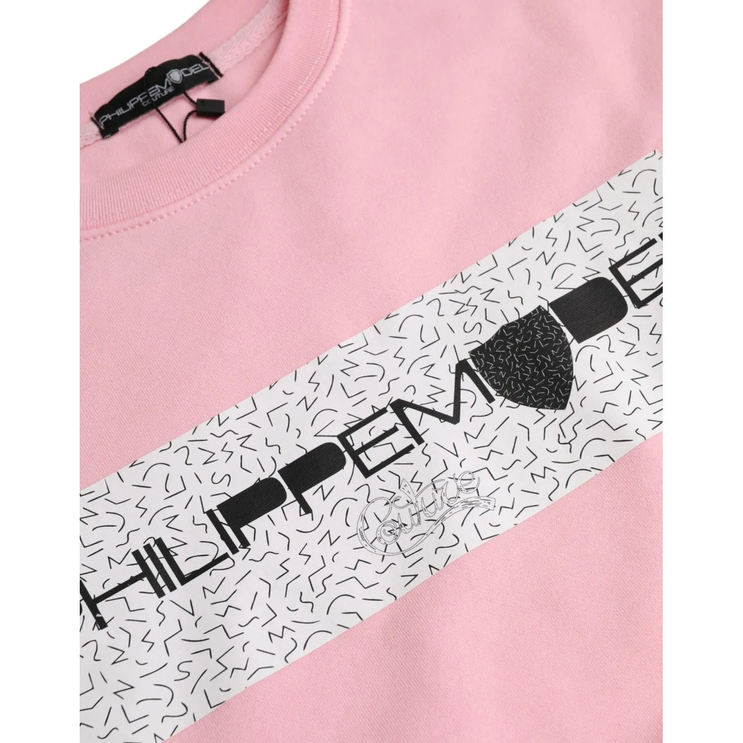 Philippe Model Pink Cotton Logo Long Sleeves Pullover Sweater