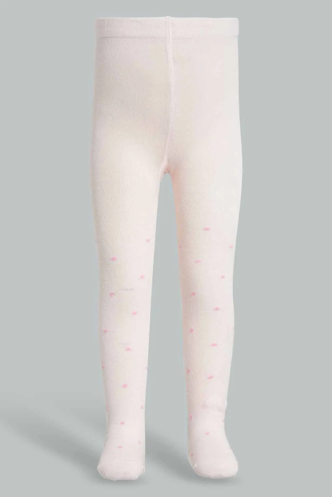 Pink Embroidered Stockings For Baby Girls