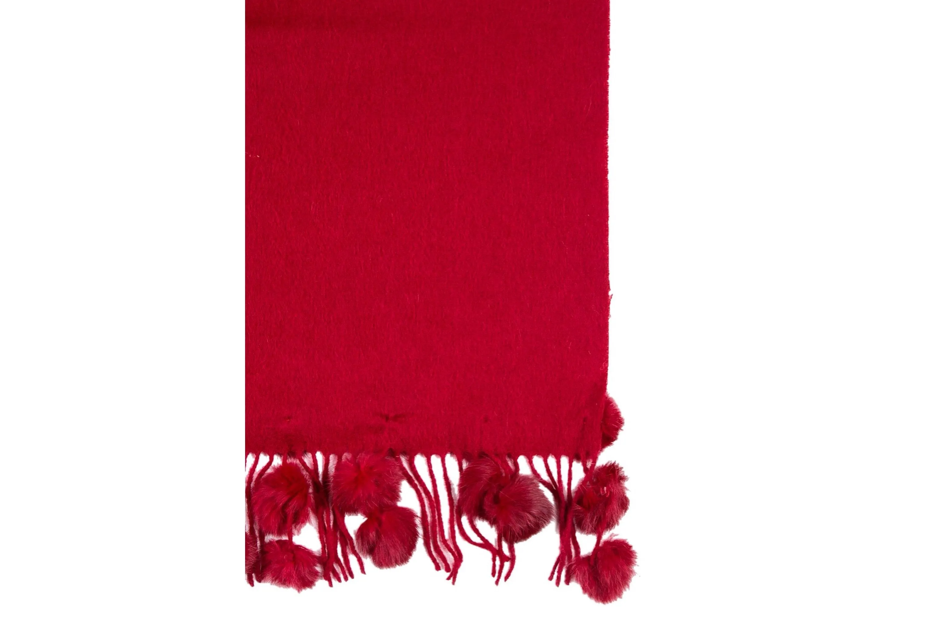 Pom-Pom Oversized Knit Scarf Wrap