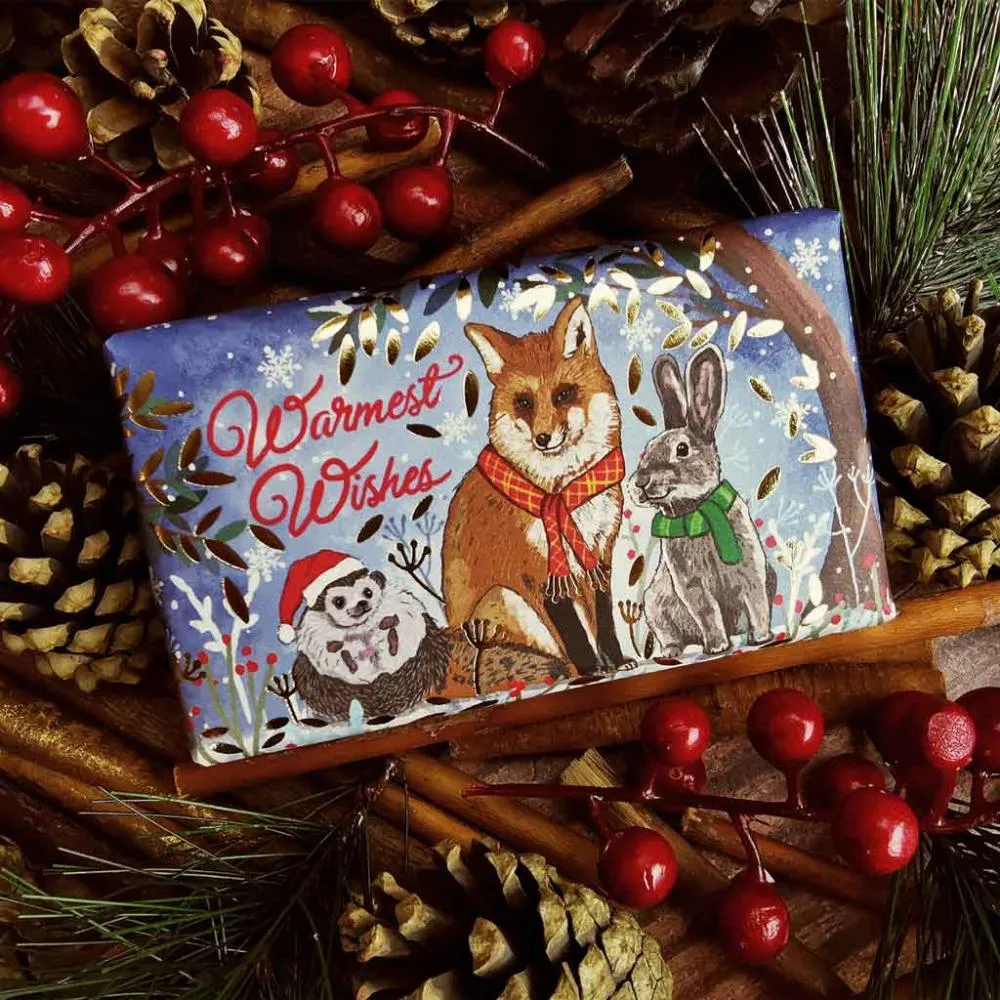 "Warmest Wishes" Woodland Animals Christmas Soap