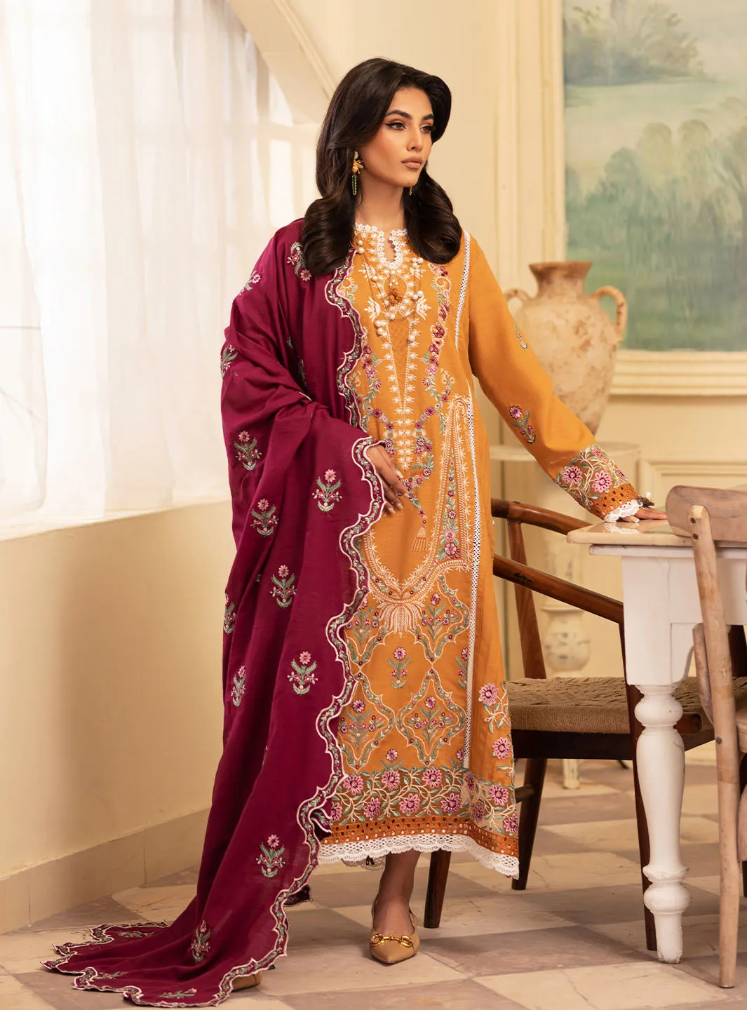 Roheenaz Meraki Winter Linen '24 – Saffron