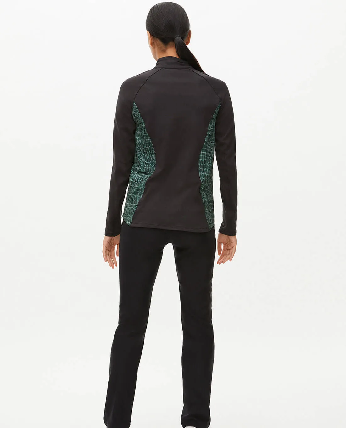 ROHNISCH Jane Thermo Half Zip Green Crocco