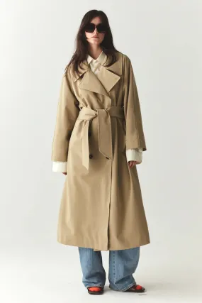 Roomy trench Beige