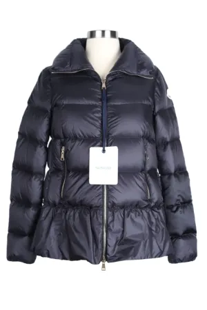 Ruffle Trim Puffer Jacket