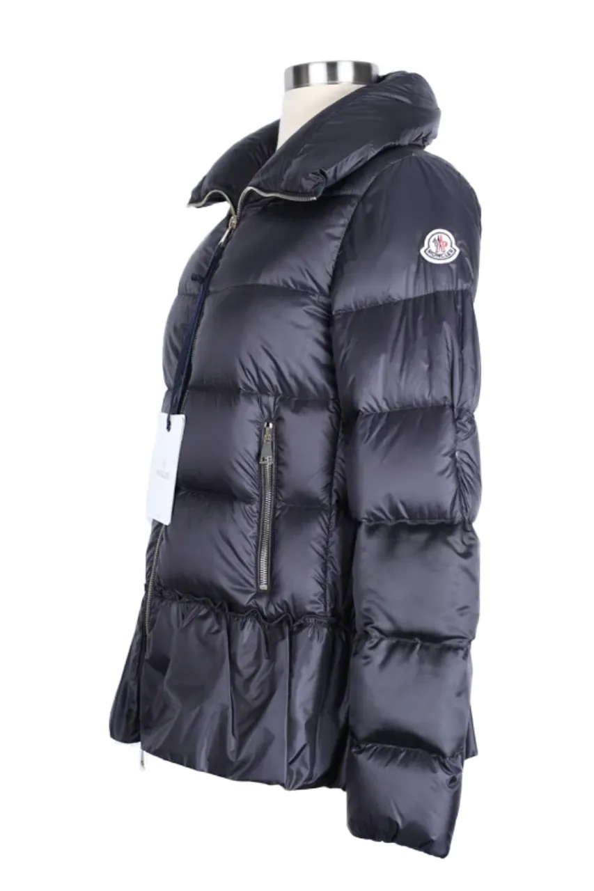 Ruffle Trim Puffer Jacket