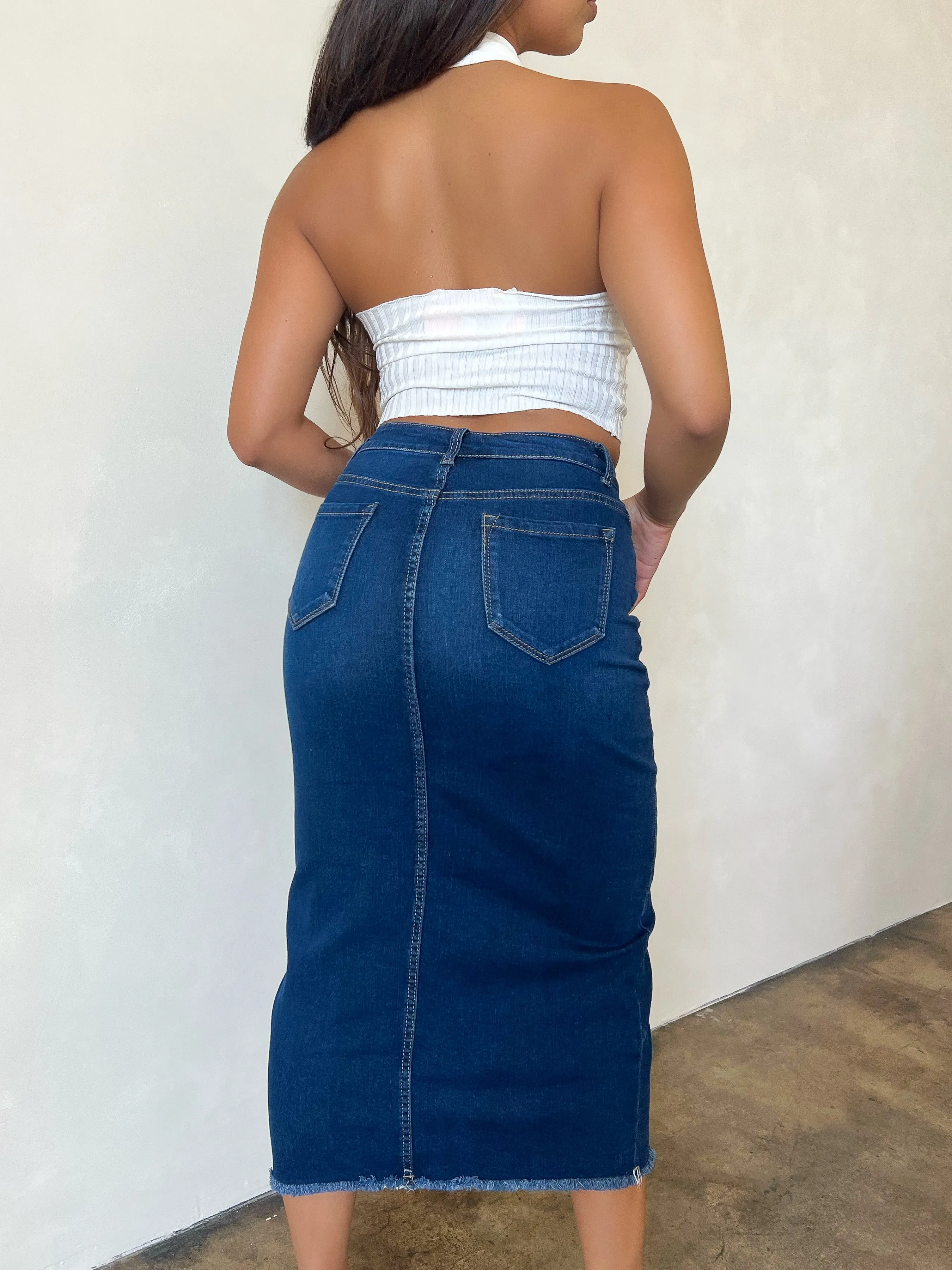 Rylee Skirt (Dark Denim)