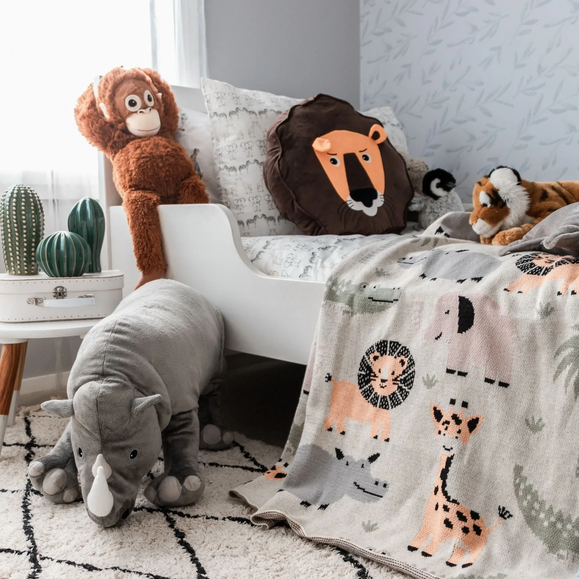 Safari Jungle Premium Cotton Baby Blanket in Gift Box