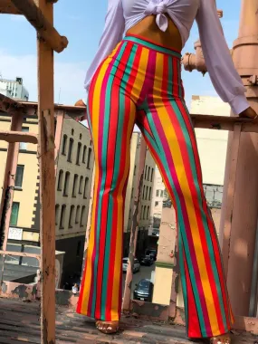 Sexy Striped Casual Long Pants Flared Trousers