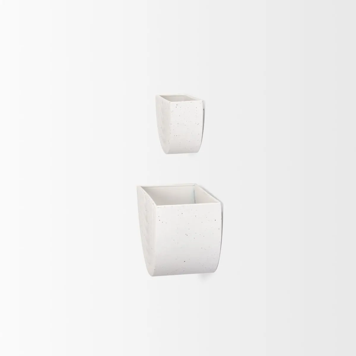 Shilo Wall Planter White Metal