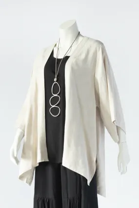 Short Kimono Jacket in Natural Papyrus