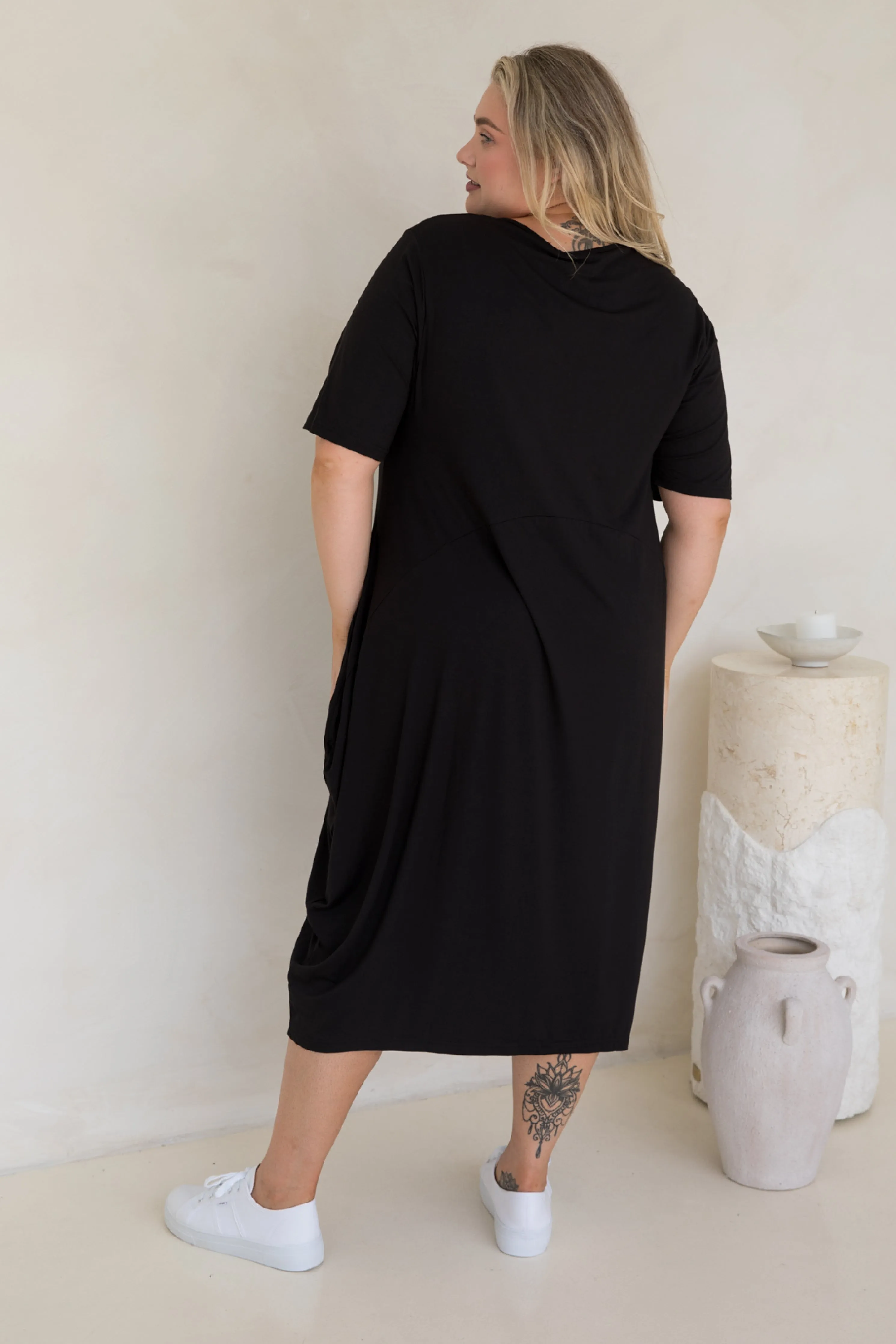 Short Sleeve Soho Dress | Black