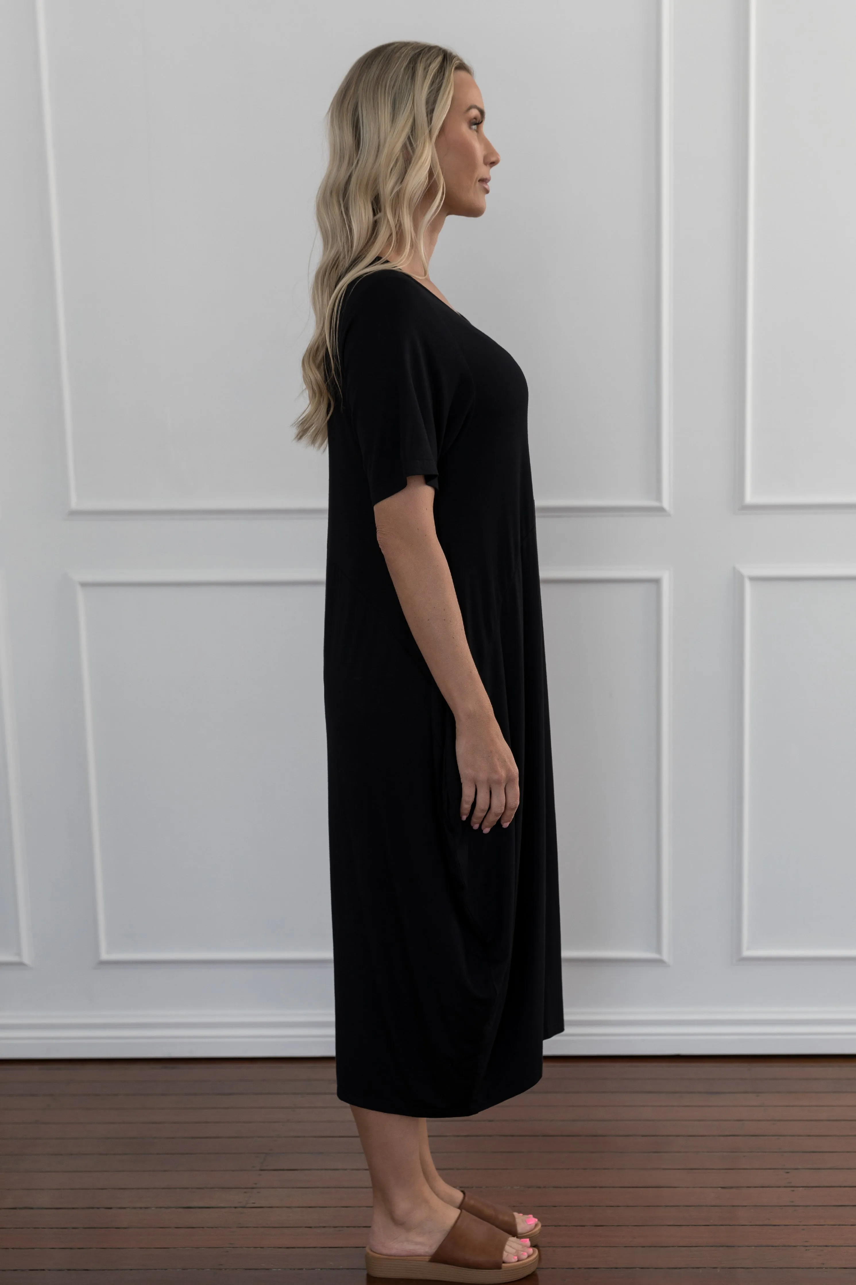 Short Sleeve Soho Dress | Black