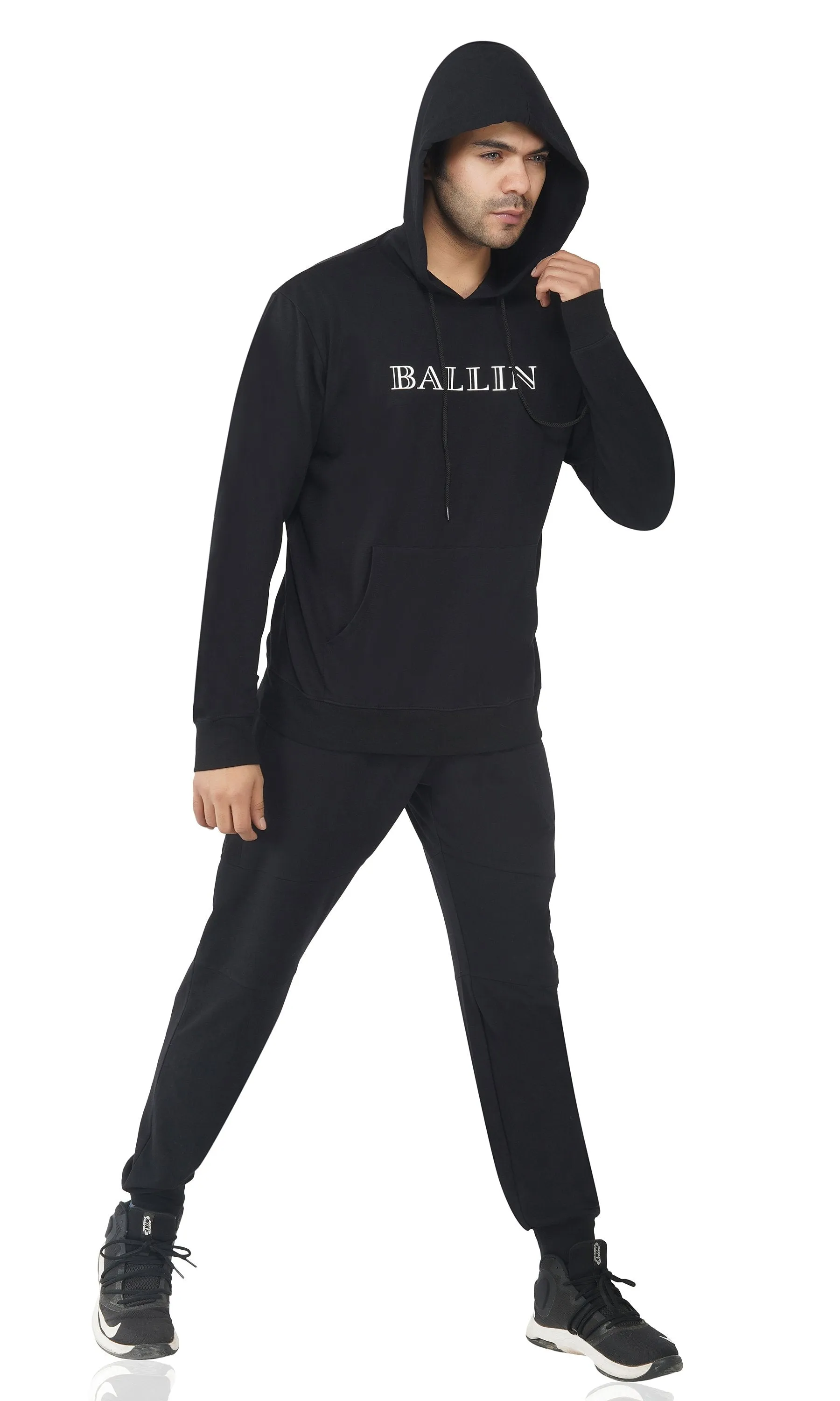 SLAY. Men's Printed BALLIN Edition Hoodie With Kangaroo Pocket