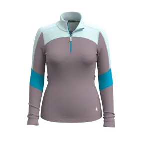 Smartwool Classic Thermal Merino Base Layer 1/4 Zip Colourblock - Women's