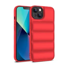 Soft Puffer Jacket Style Mobile Phone Case for iPhone 11  - Red