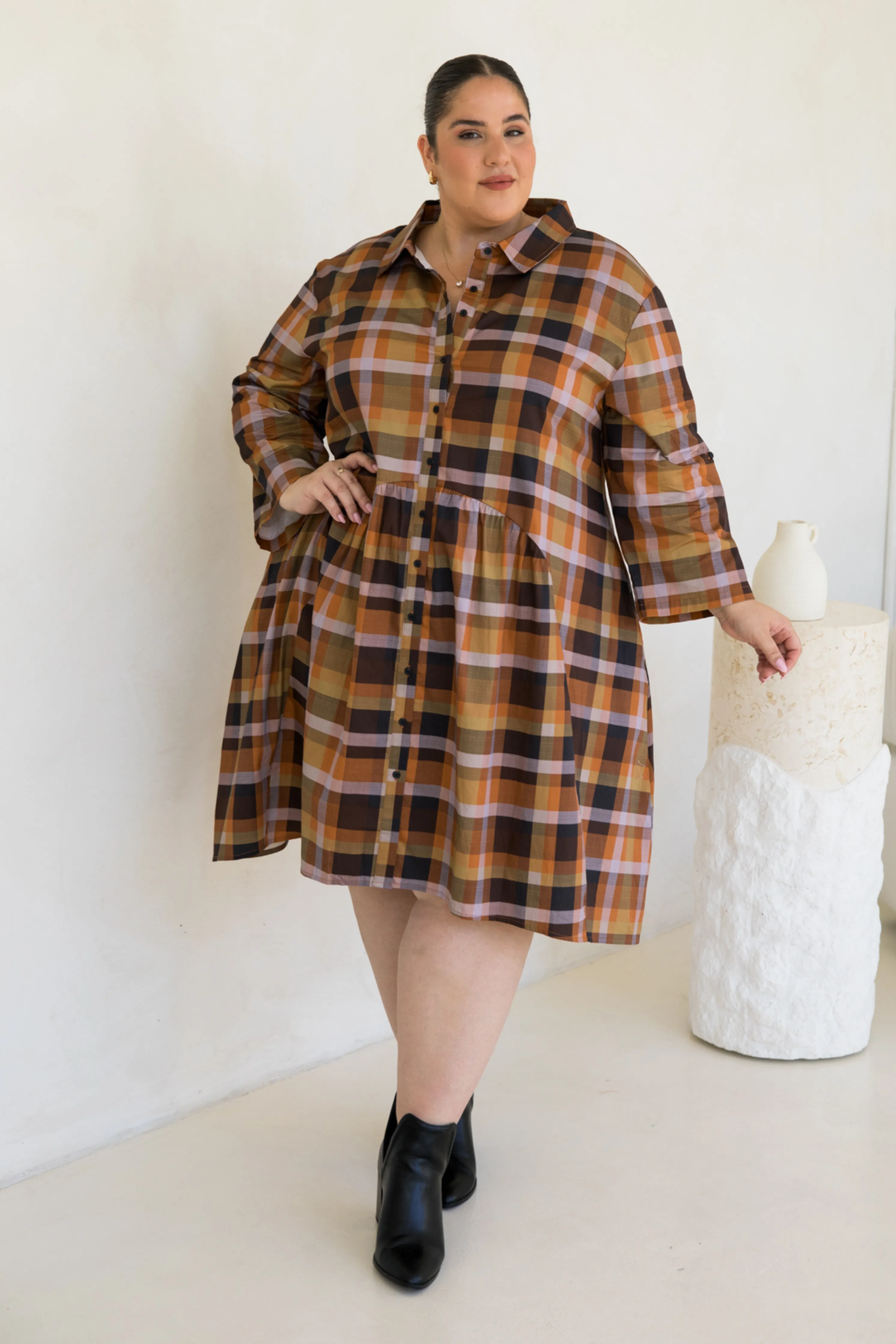 Soho Shirt Dress | Fall Check | FINAL SALE