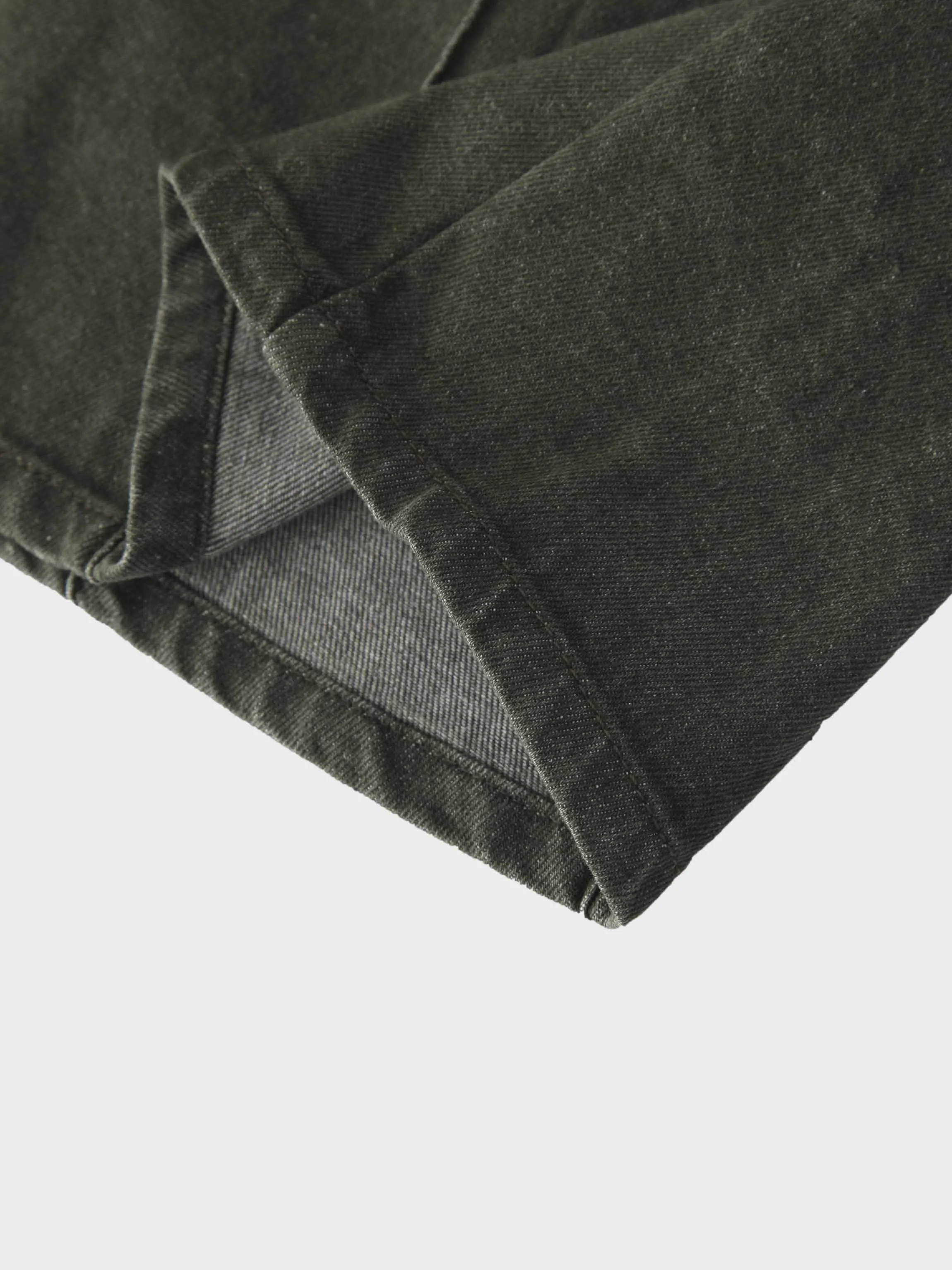 Stitched Pleated Skirt-Olive Green