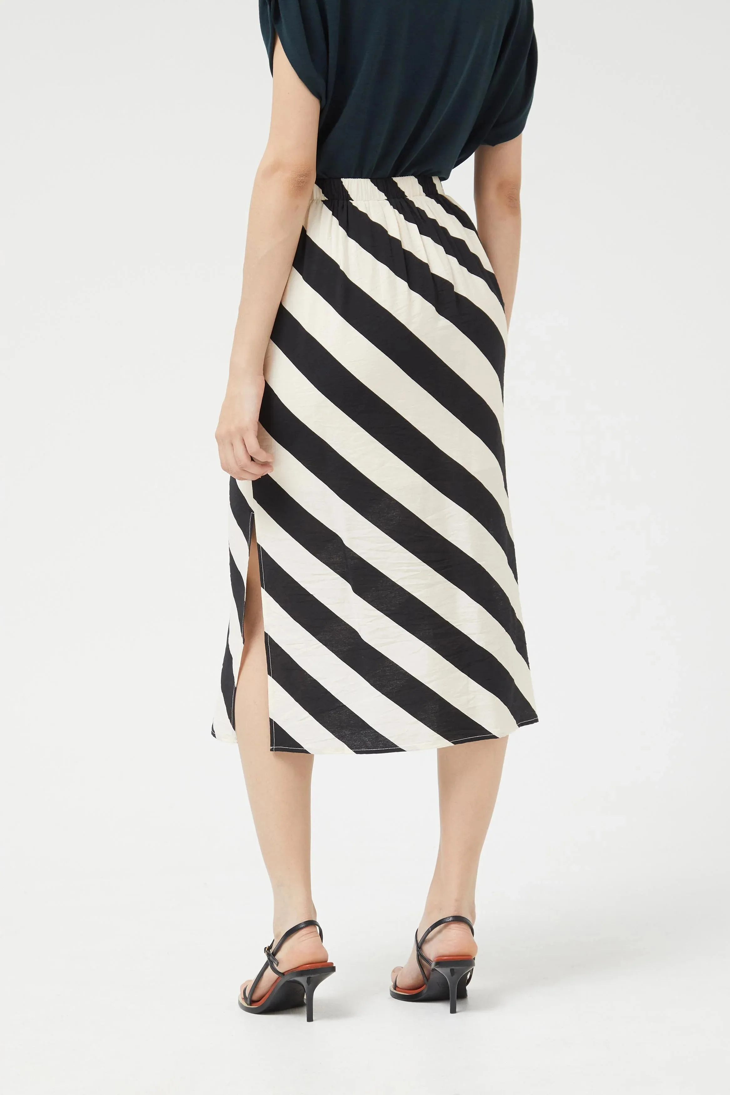 Stripe Midi Skirt