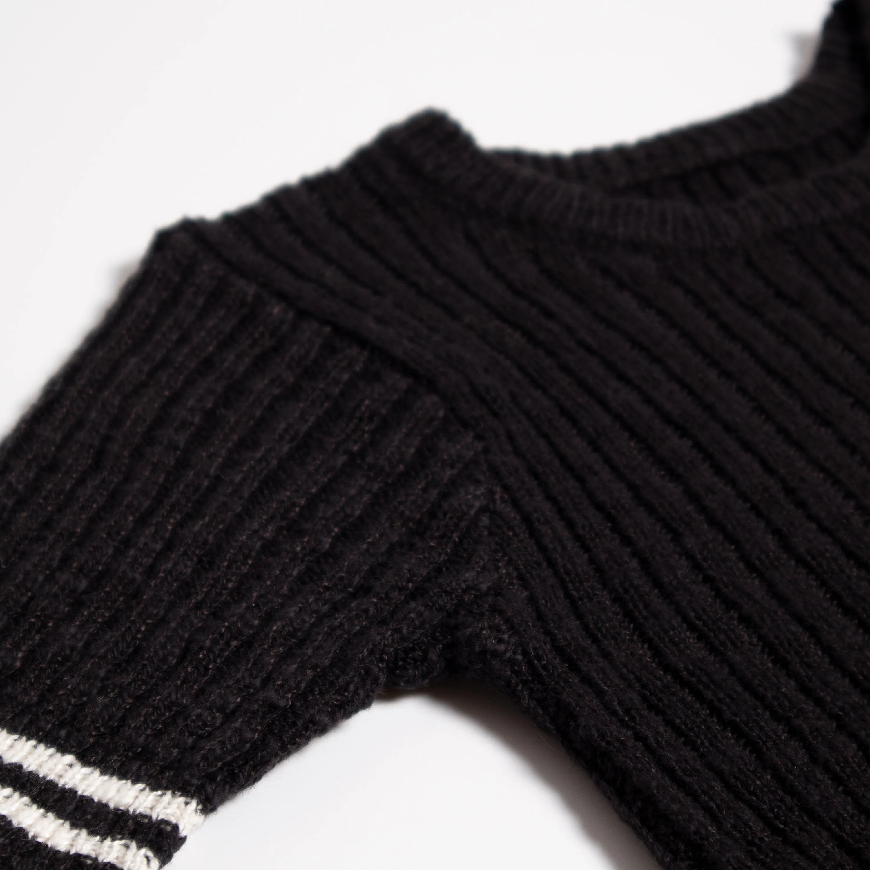 Stripe Tipped Rib Sweater