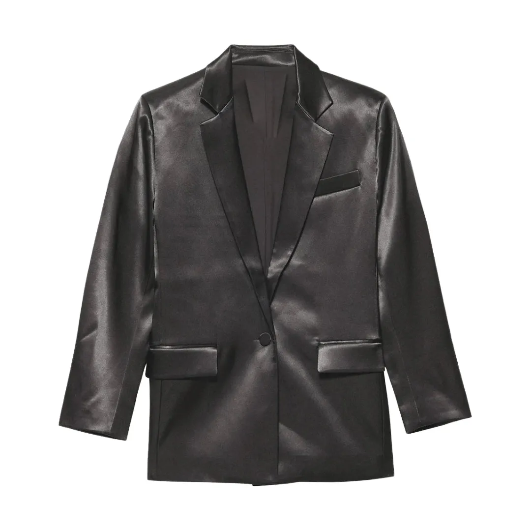 Strong Shoulder Blazer - Noir