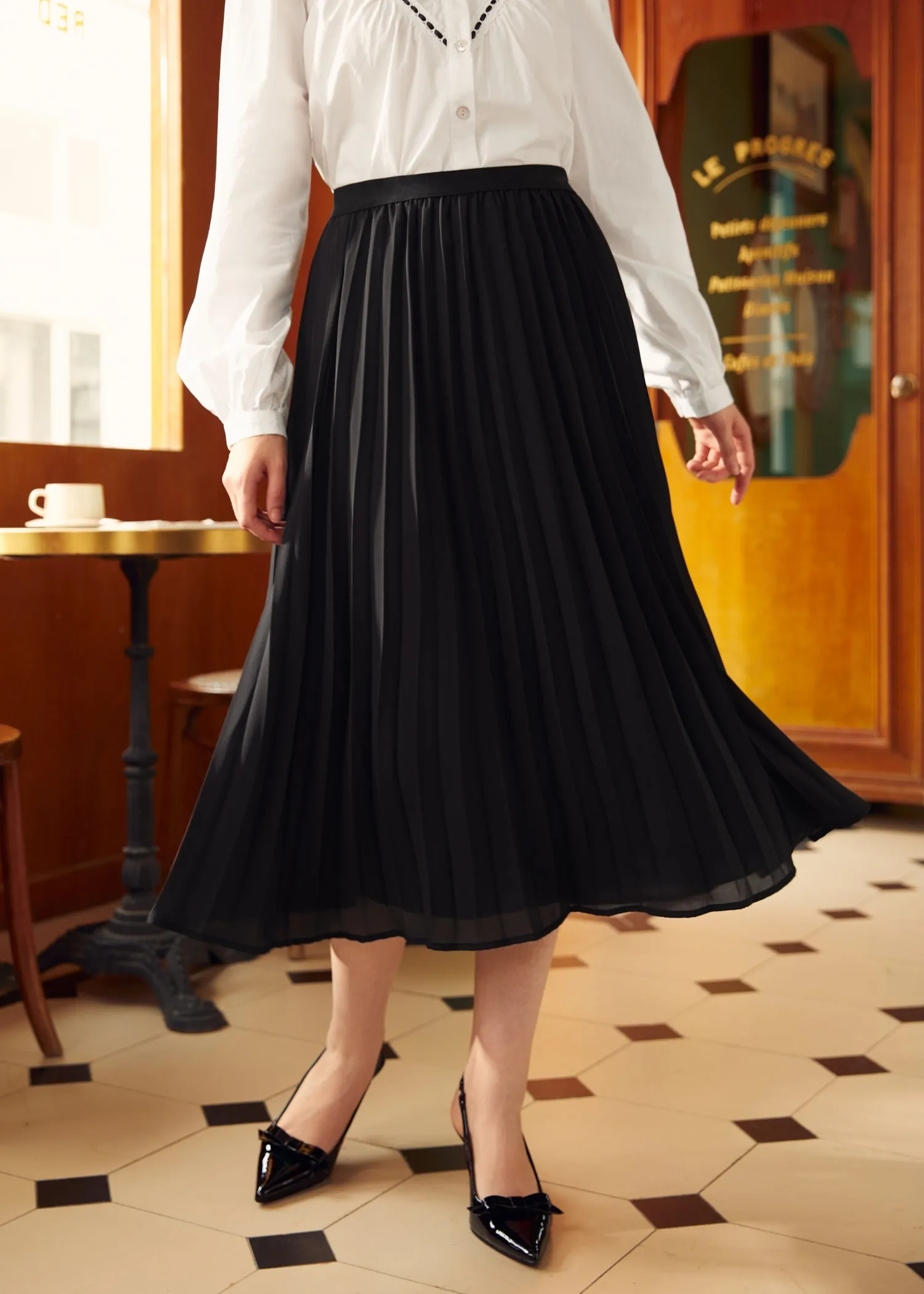 Studio 54 Pleated Midi Skirt