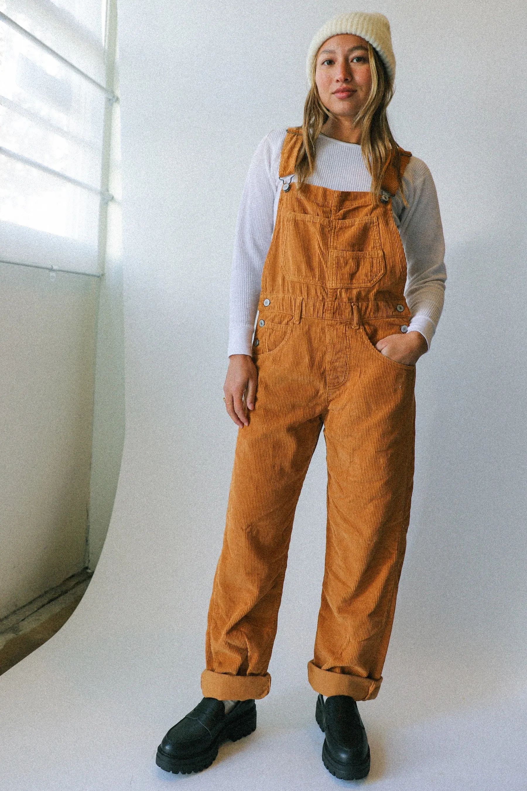 Tan Cord Ziggy Overall