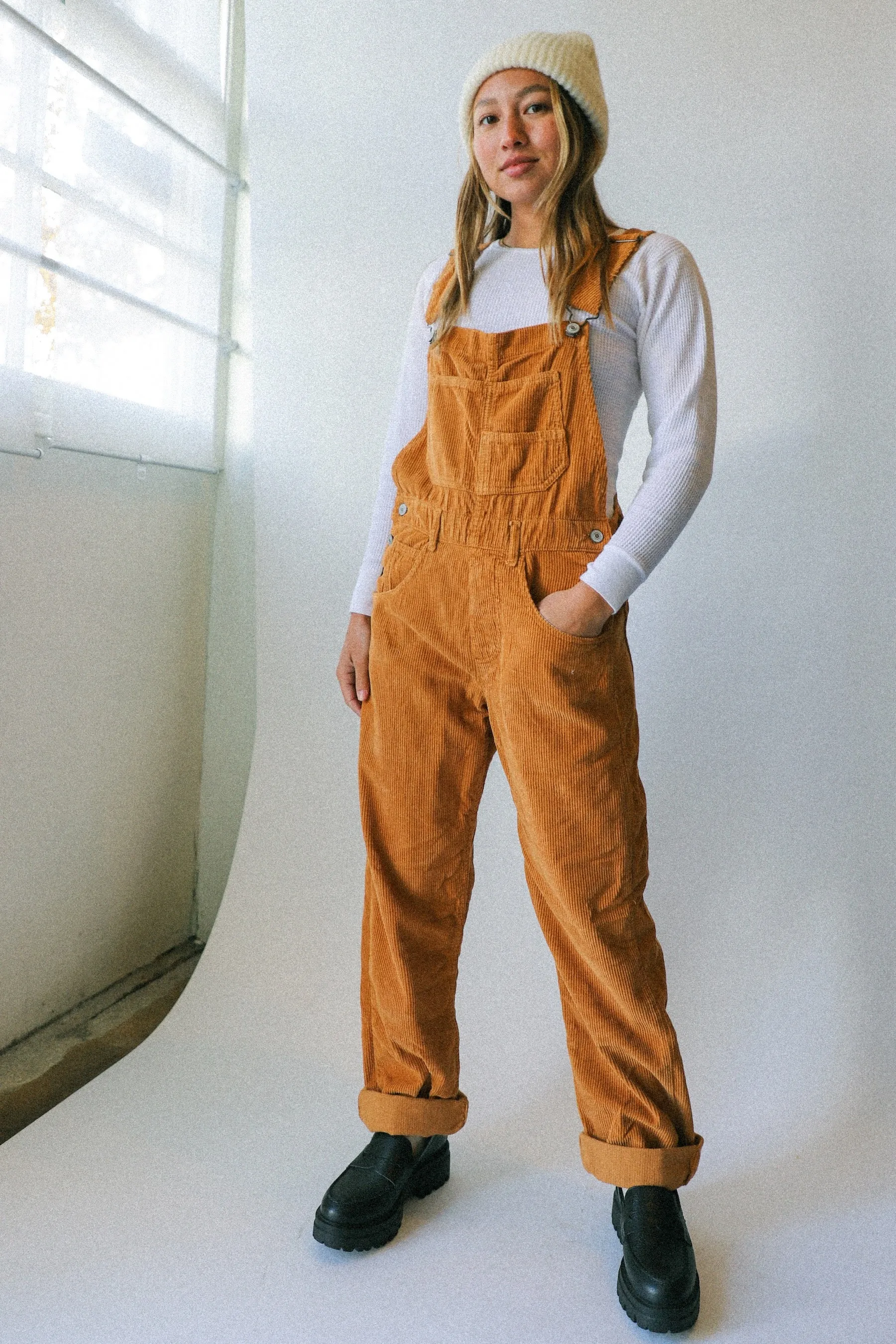 Tan Cord Ziggy Overall