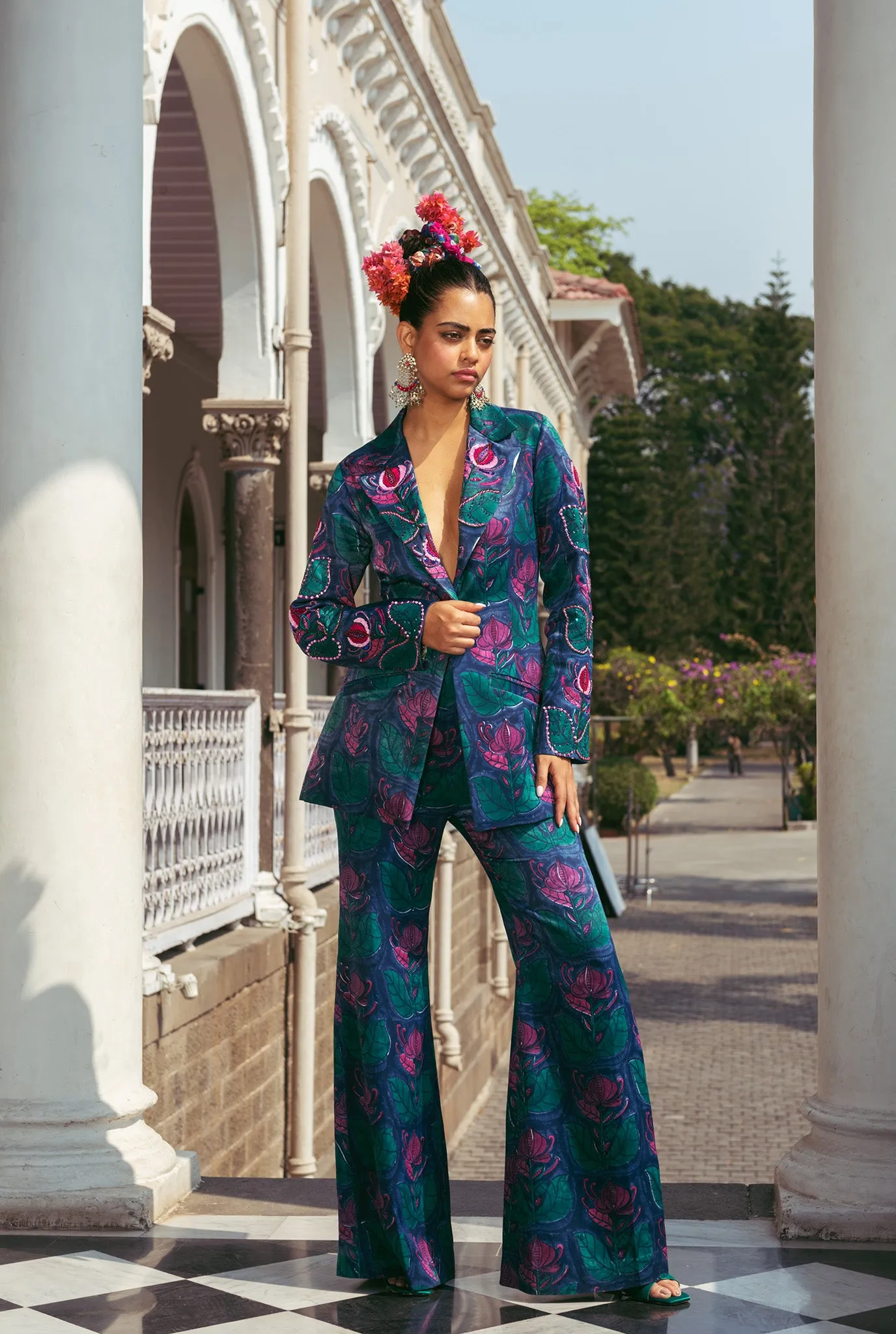 Taragarh Silk Pantsuit