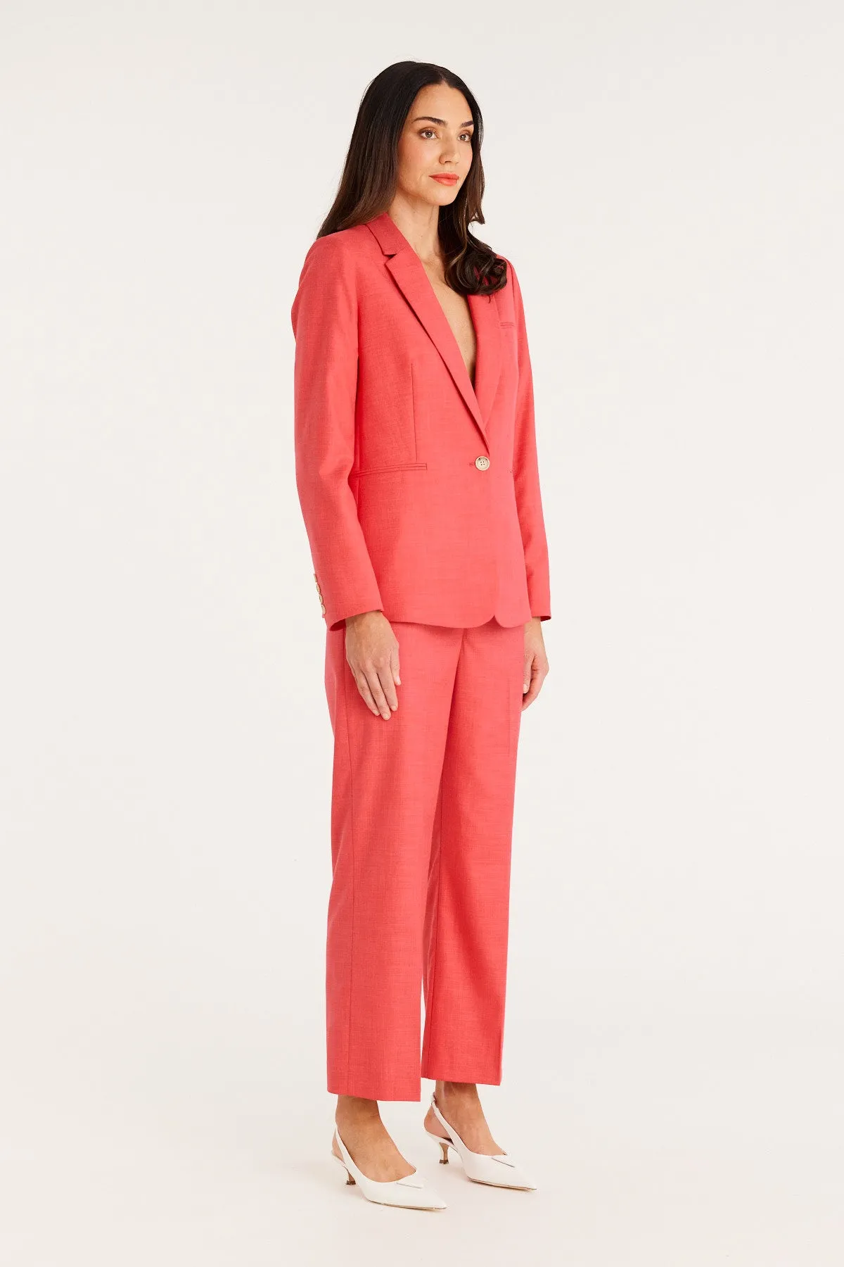 Tate Wide Leg Pant - Guava