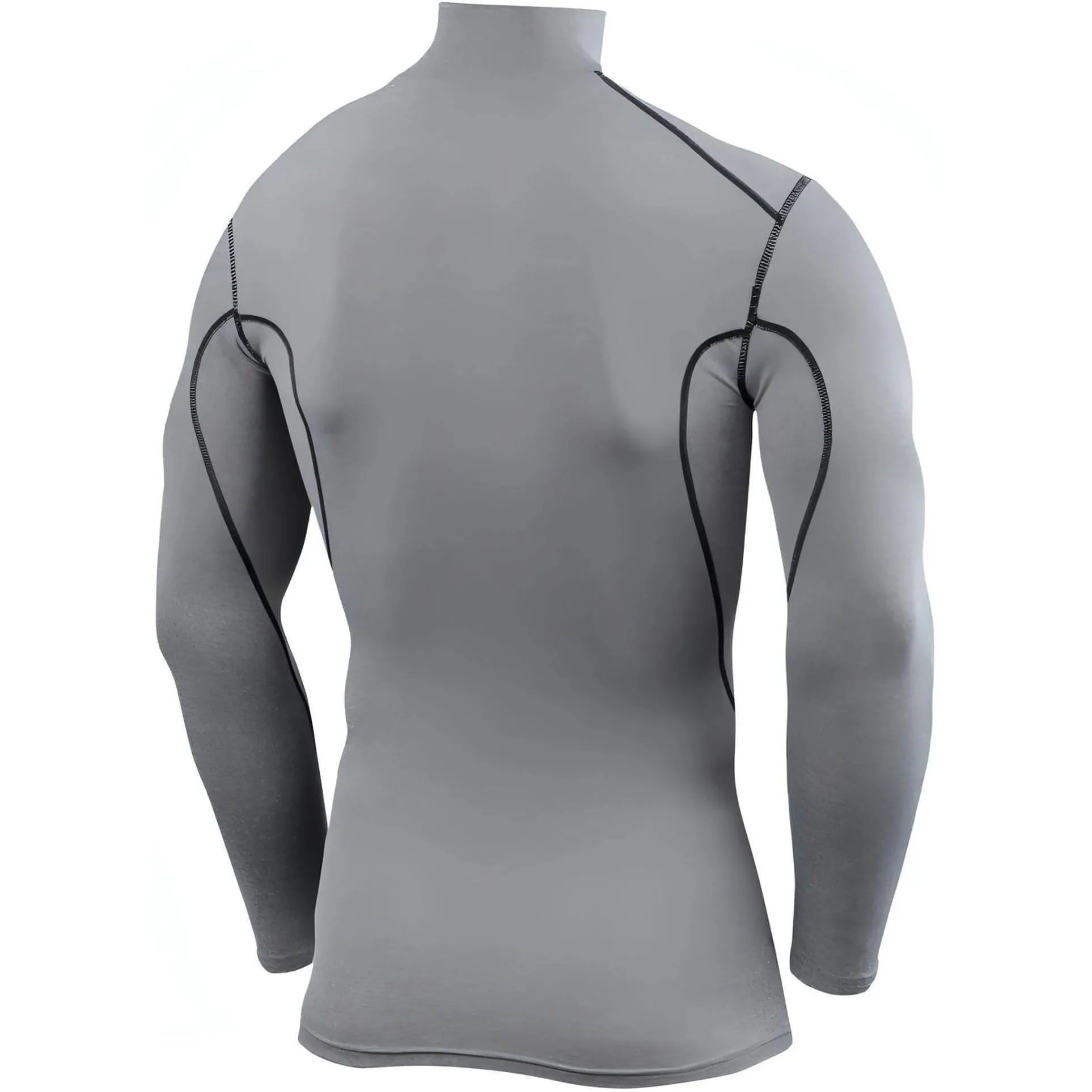 TCA Pro Performance Long Sleeve Mock Mens Compression Top - Grey