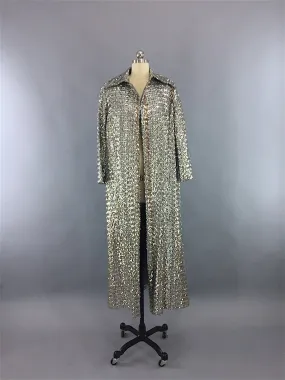 Vintage 1960s Sequined Trench Coat