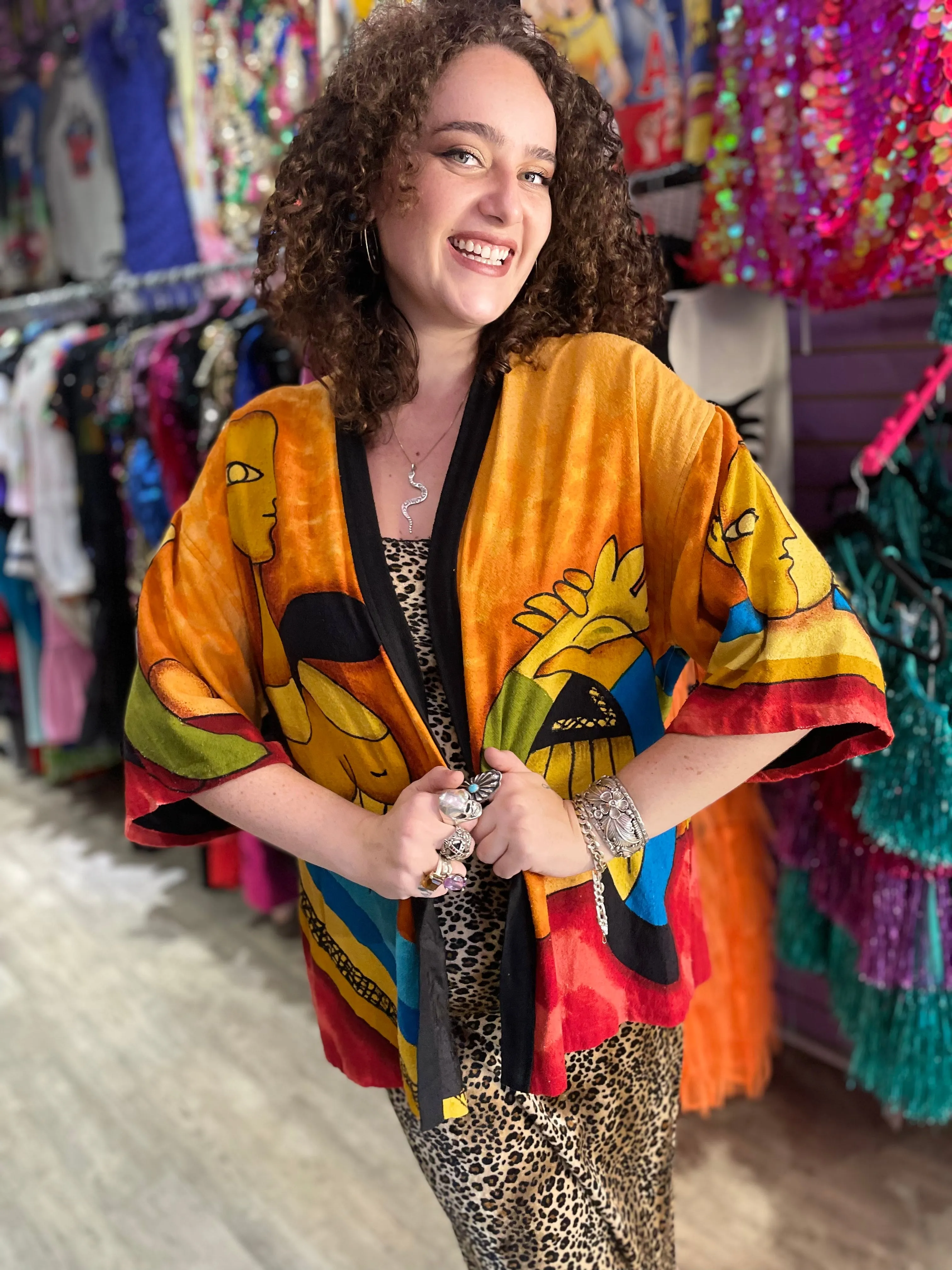 Vintage 90s Picasso Kimono Jacket