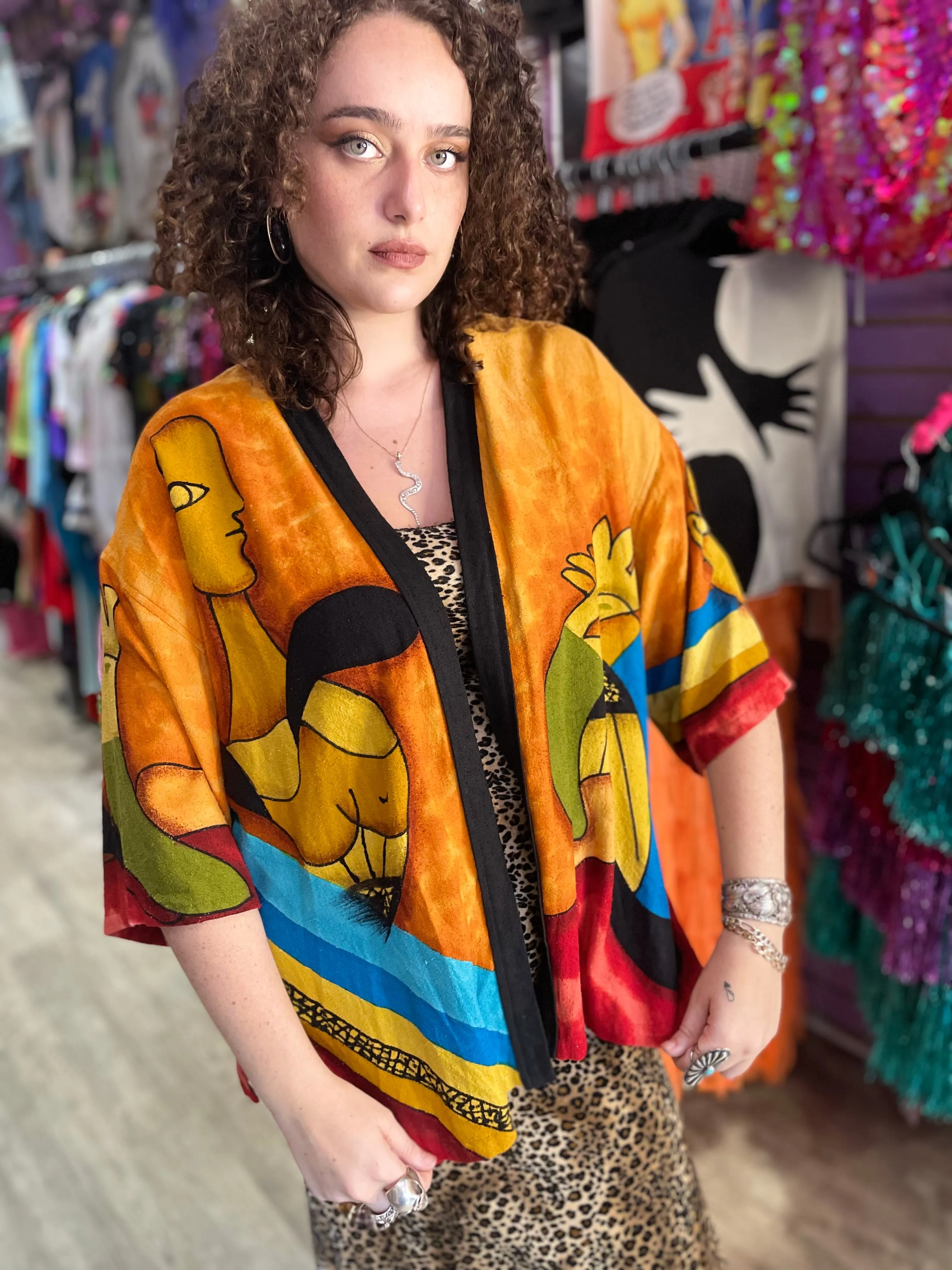 Vintage 90s Picasso Kimono Jacket