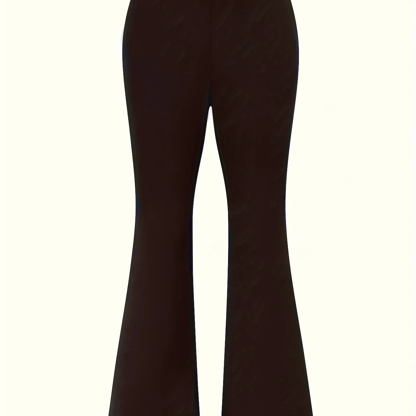 Vintage Chic Bell Bottom Pants - Flared Leg, Long Length, Versatile, Comfortable, High-Waisted, Stretchy, Women's Clothing for Everyday Wear