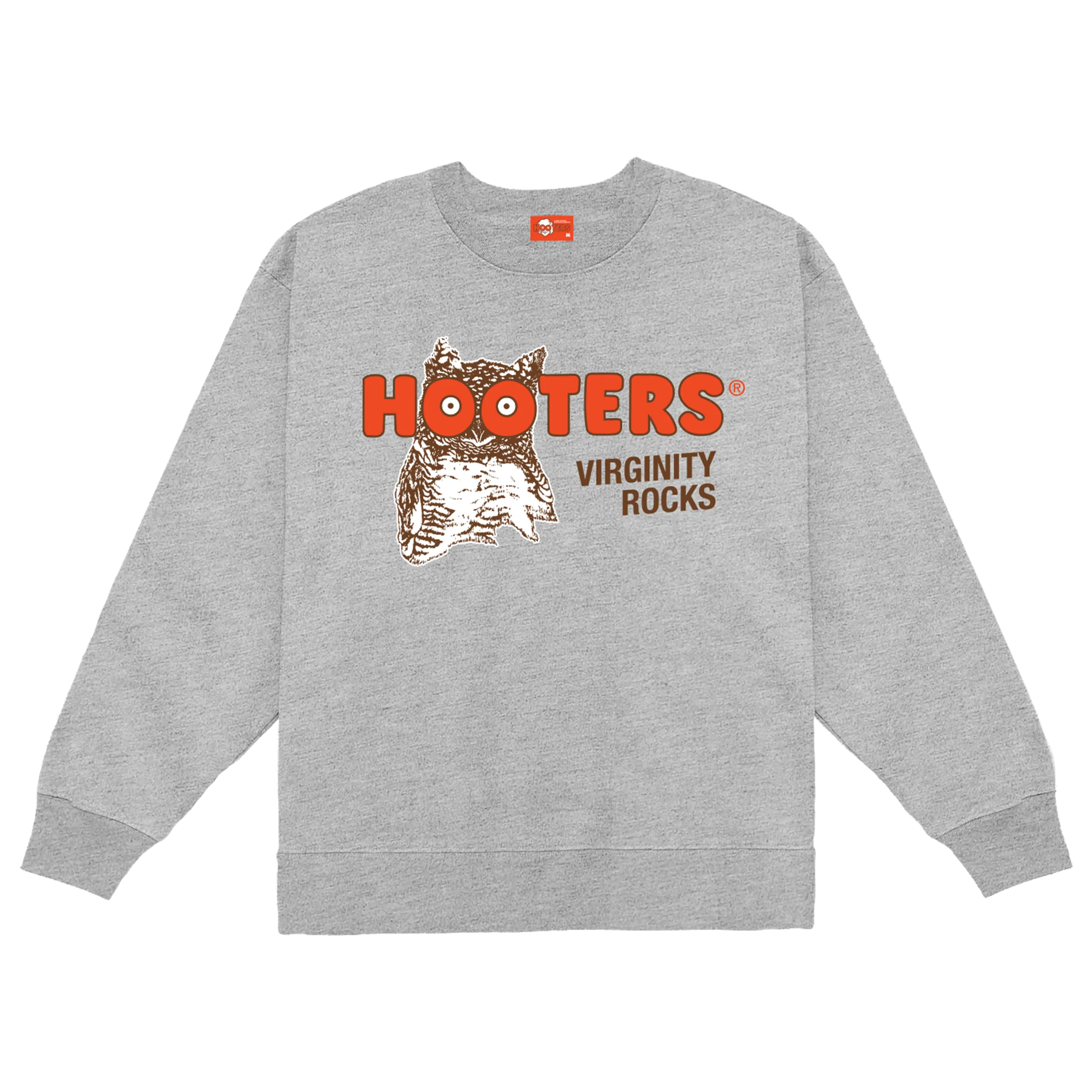 Virginity Rocks x Hooters Grey Crewneck