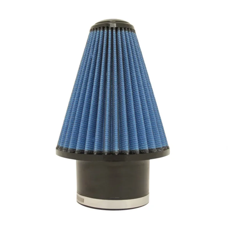 Volant MaxFlow 5 Clamp-On Air Filter Element - Conical - Oiled - 7 in Base - 2.75 in Top Diameter - 9 in Tall - 4 in Flange - Reusable Cotton - Blue - Universal