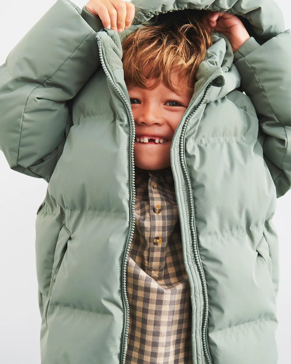 Winter Puffer Jacket - Kids - Green