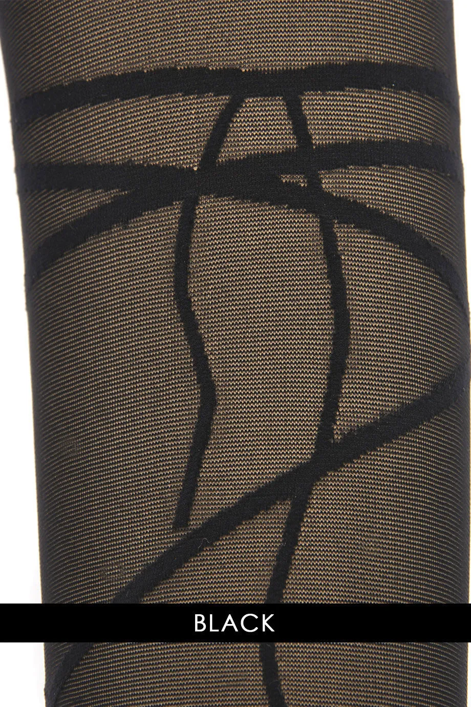 WOLFORD DIANA Sheer Peach Black Tights 7005